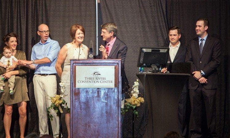 John Cadwell and Priscilla Cadwell are awarded the Tri-Citian of the Year, the first time the award has been shared by a married couple