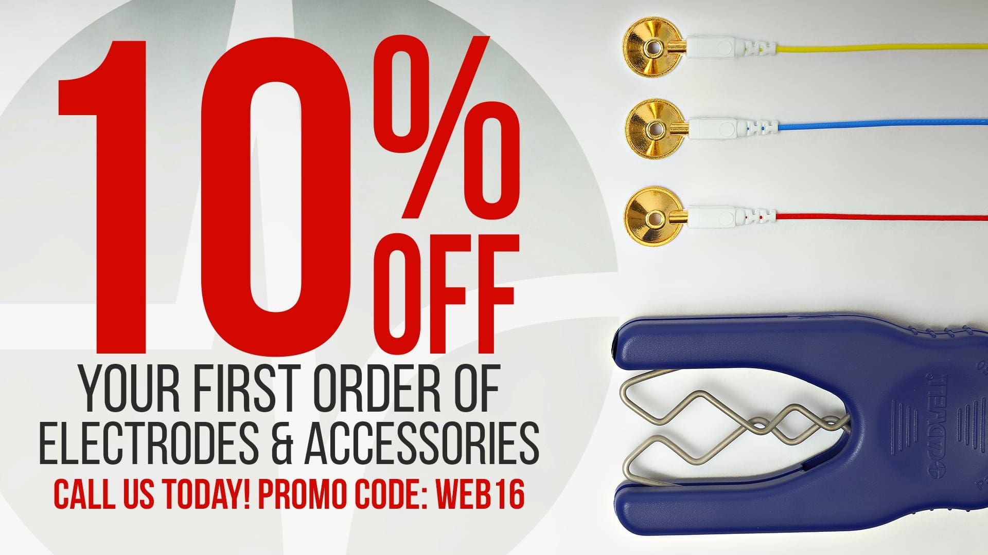 Take 10% off your first order ofEMG electrodes, EEG electrodes, neuromuscular ultrasound accessories