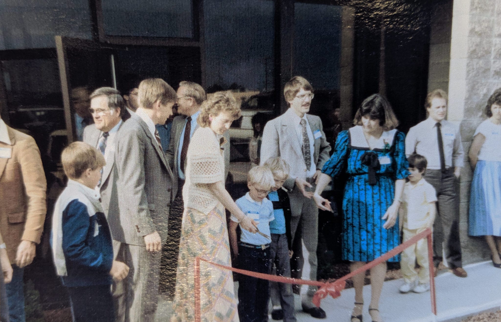 Ribbon cutting east wing Cadwell opens new building in current location in 1986