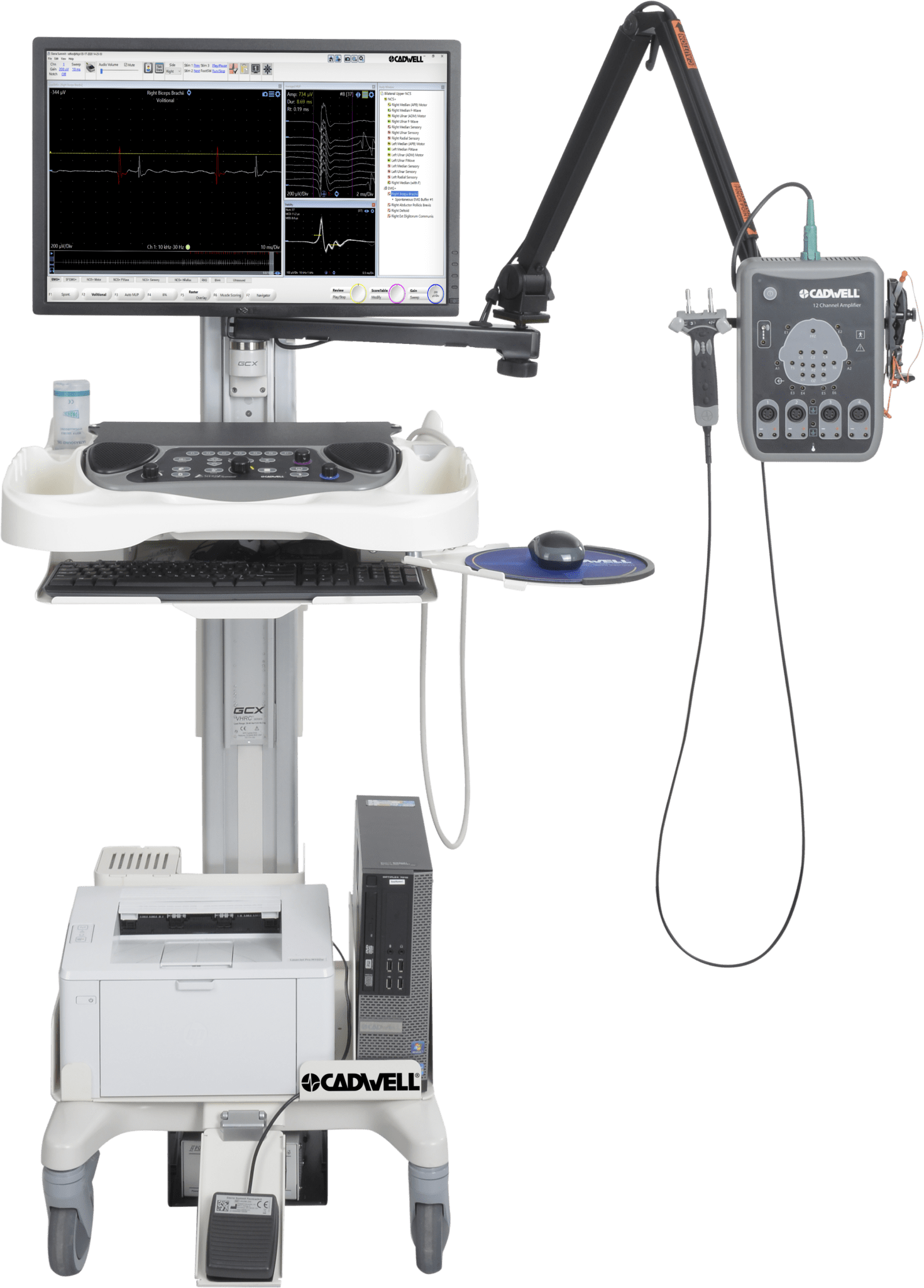 EMG Cart with 12-channel Summit New Cadwell EMG cart with 12-channel Summit